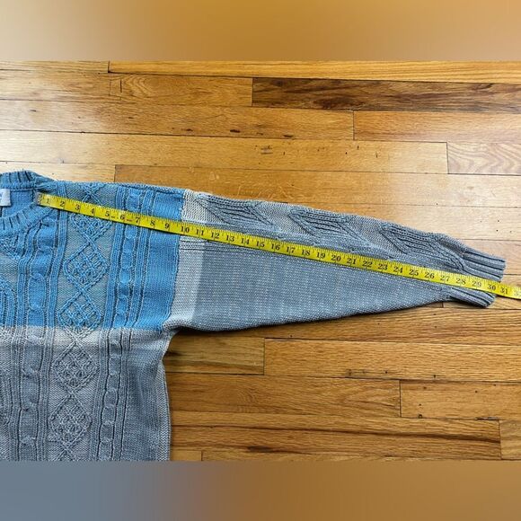 Arrow Sport 90’s Knitted Blue & Gray Sweater Size Large - Picture 6 of 8